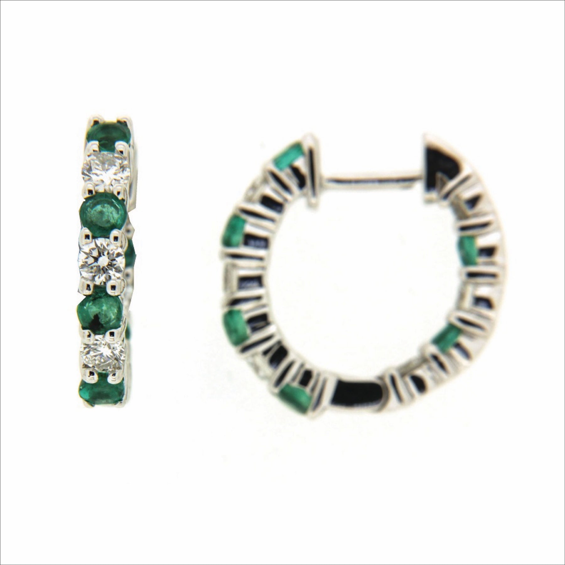 Diamond & Emerald Earring EEM831