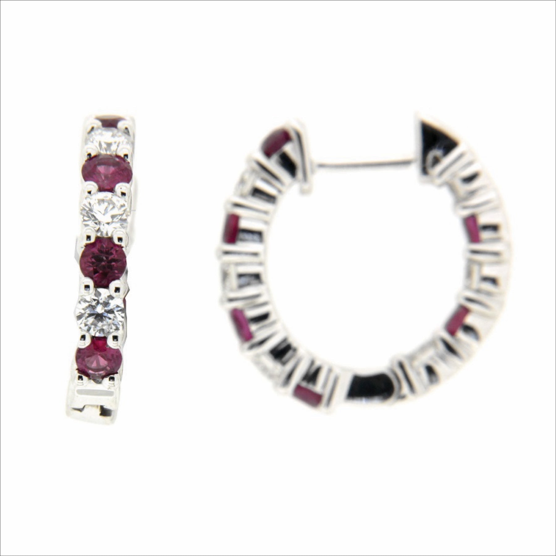 Diamodn & Ruby Earring ERU831